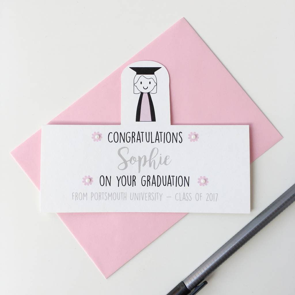 personalised girl's graduation congratulations card by just toppers ...