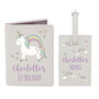 Personalised Leather Baby Unicorn Passport Set, thumbnail 4 of 4