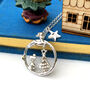 Personalised Sterling Silver Magical Wonderland Christmas Necklace With Initial Star, thumbnail 7 of 12