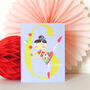 Mini Circus Girl 6th Birthday Card, thumbnail 4 of 4