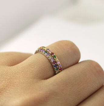 Crystal Rainbow Stacking Ring, 2 of 2