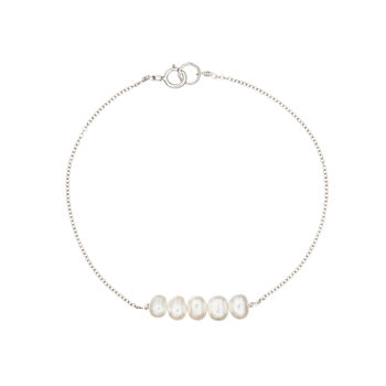 Delicate Silver, Rose Or Gold Pearl Cluster Bracelet, 5 of 10