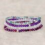Crown Chakra Crystal Bead Bracelet Set For Clarity And Connection, thumbnail 2 of 4