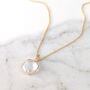White Topaz Square Cushion Necklace, thumbnail 3 of 10