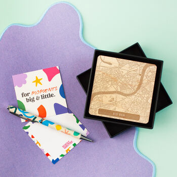 Personalised 'Where It All Began' Coordinates Coaster, 2 of 2