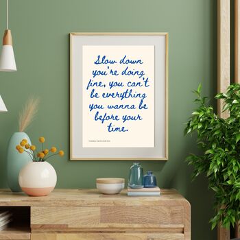 A4 Print Billy Joel, Vienna Waits For You Blue, 3 of 5