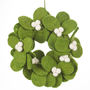 Handmade Felt Christmas Mistletoe Mini Wreath, thumbnail 1 of 2