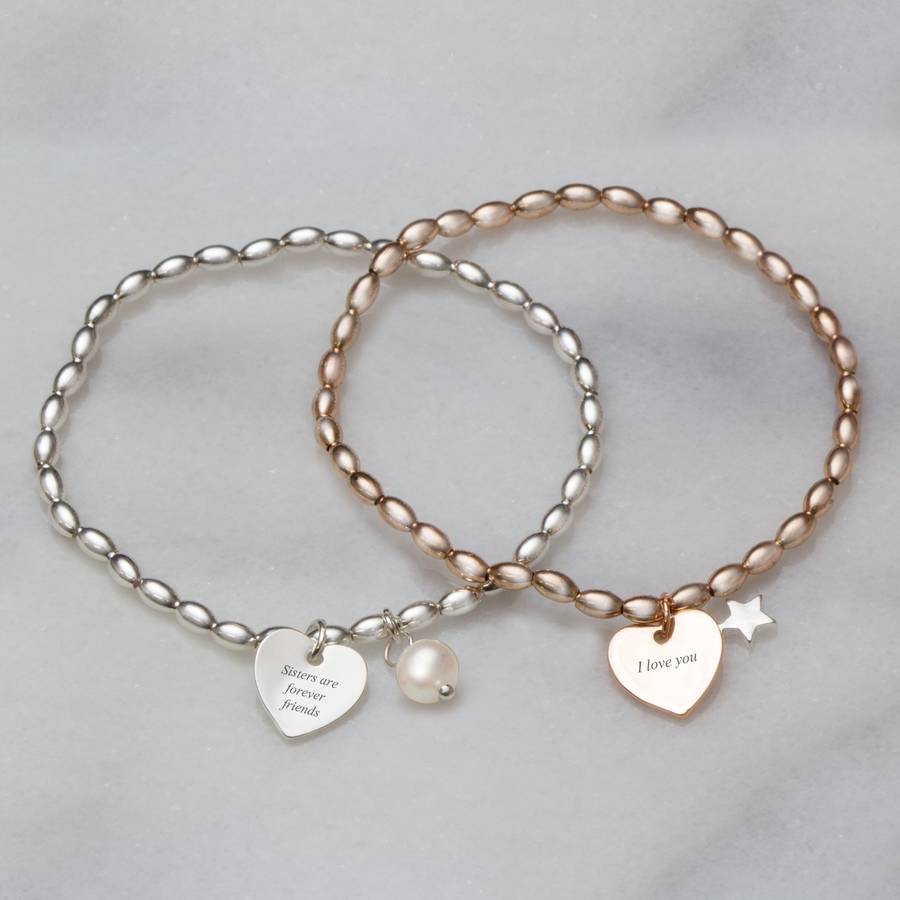 Sisters Are Forever Friends Engraved Bracelet By Bloom Boutique Sisters Are Forever Friends Engraved Bracelet