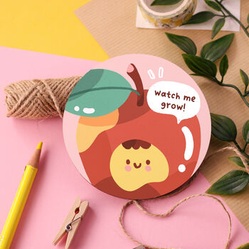 Watch Me Grow Cute Apple Coaster, 4 of 4