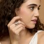 Large Sterling Silver And Gold Statement Ring, thumbnail 2 of 7