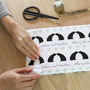 Personalised Bear Couple Mistletoe Wrapping Paper, thumbnail 2 of 2