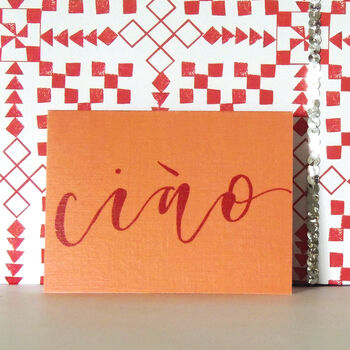 Mini Ciao Greetings Card, 3 of 5