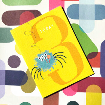 Mini Smiley Spider 3rd Birthday Card, 5 of 5