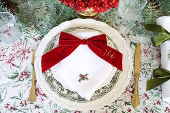 Velvet Bow – Personalised Bow Place Setting, With Ties And Available In Three Lengths, 5 of 12