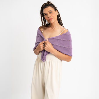 Easy Striped Shawl Knitting Kit, 4 of 12