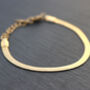 Flat Snake Bone Chain Bracelet 18ct Gold Plated, thumbnail 2 of 7