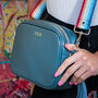 Personalised Grained Leather Crossbody Bag With Strap, thumbnail 2 of 12