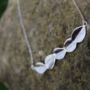 Scatter Five Leaf Necklace In Sterling Silver, thumbnail 2 of 4
