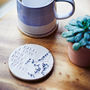 Coffee Lovers Floral Ceramic Coaster, thumbnail 3 of 5