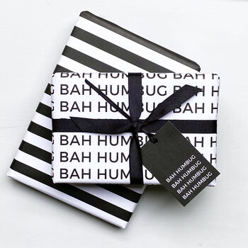 Bah Humbug Mixed Christmas Wrapping Paper Set, 3 of 4