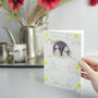 Mouse With White Roses Greeting Card, thumbnail 2 of 2