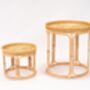 Boho Rattan Eco Friendly Table Set, thumbnail 6 of 7