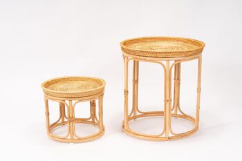 Boho Rattan Eco Friendly Table Set, 6 of 7