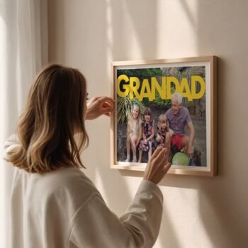 Personalised Modern Grandad Photo Print, 4 of 5