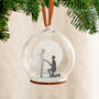 Metallic Engagement Silhouette Personalised Christmas Bauble, thumbnail 4 of 6