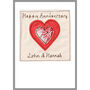 Personalised 35th Coral Wedding Anniversary Card, thumbnail 2 of 8