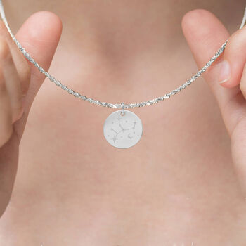 Personalised Virgo Constellation Necklace In Silver, 2 of 11