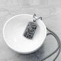 Personalised Men's Snowflake Obsidian Dog Tag Necklace, thumbnail 3 of 8
