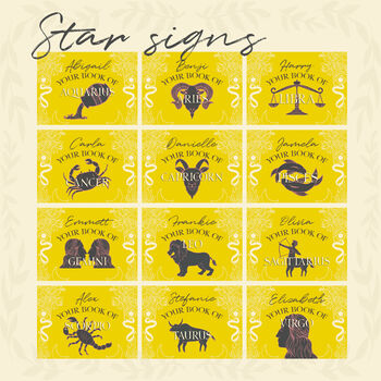 Personalised Zodiac Star Sign Mini Book, 7 of 8