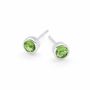 Sterling Silver Peridot Stud Earrings – 5mm, thumbnail 8 of 9