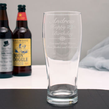 Personalised Birthday Pint Glass For Any Age In Box, 2 of 6