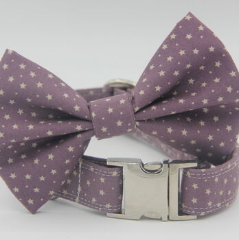 Purple Star Dog Bow Tie, 2 of 8