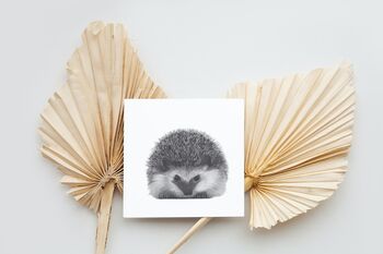 Persei The Luxury Hedgehog Blank Greeting Card, 3 of 7