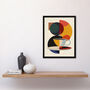 Coffee Cup Bauhaus Geometric Design Kitchen Art Print, thumbnail 2 of 3