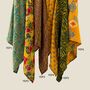 Fair Trade Recycled Sari Hair Neck Scarf Square 55cm, thumbnail 6 of 12