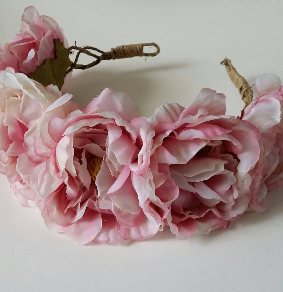 peony flower crown by rouge pony