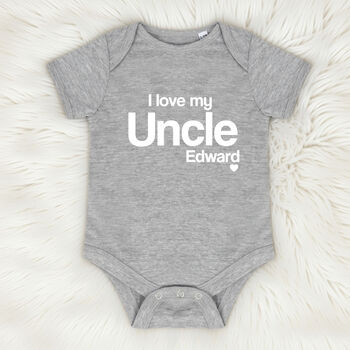 I Love My Uncle Personalised Babygrow, 7 of 7