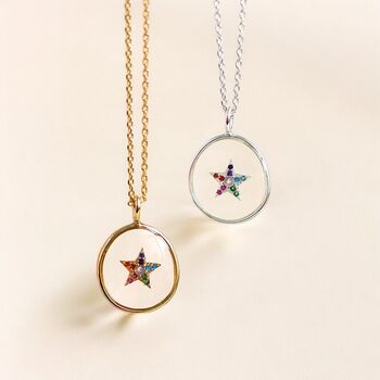 Glass Pendant With Pave Star Detail, 7 of 9