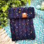 Blue Confetti Roll Top Dog Snood, thumbnail 2 of 4