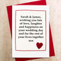Handmade Couple Wedding Card, thumbnail 2 of 3