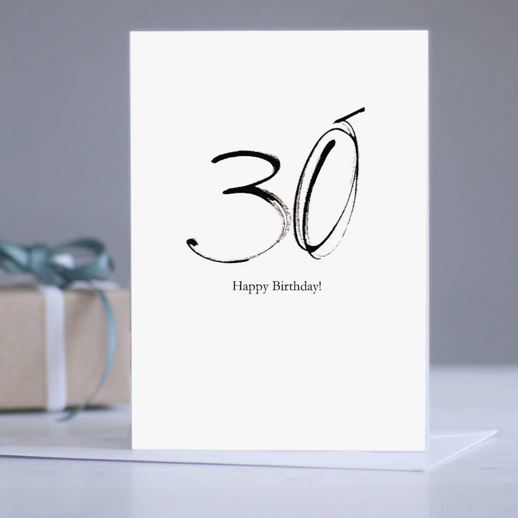 '30 happy birthday!' special card by gabrielle izen ...