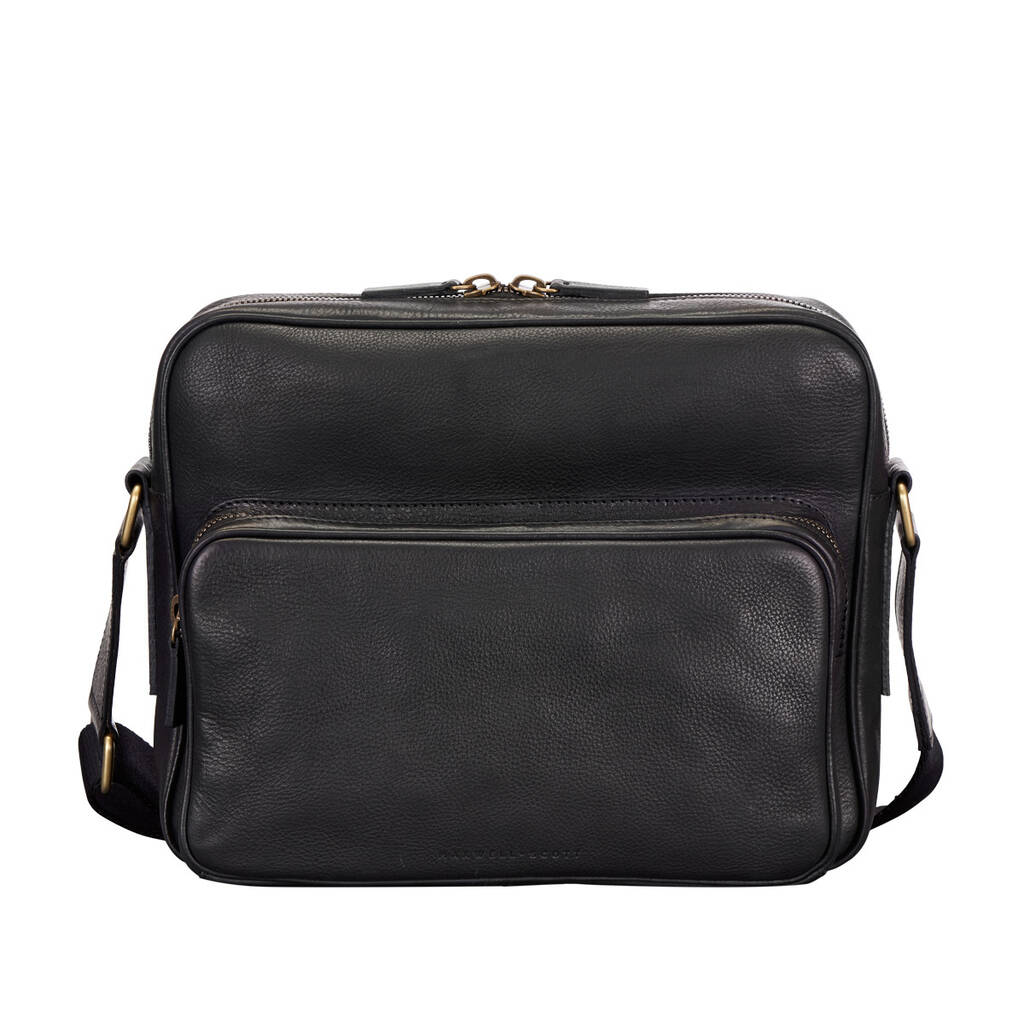 Italian Soft Grain Leather Messenger Bag 'Santino M' By Maxwell Scott ...