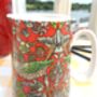 Cream Jug In Red Strawberry Thief Design, thumbnail 3 of 8