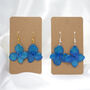 Turquoise Hydrangea Flower Earrings, thumbnail 9 of 10