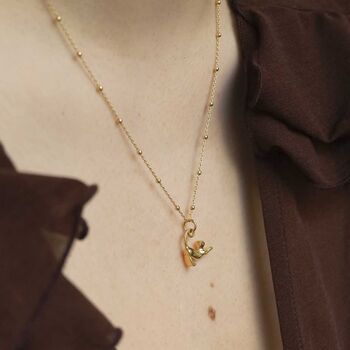 Gold Plated Sterling Silver Cat Necklace, 2 of 8