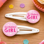 Birthday Girl Hair Clips, thumbnail 2 of 3